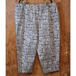 NWT Talbots Capri Pants Women's 22W Artsy Bohemian Phoebe Buffay 1990s Hipp